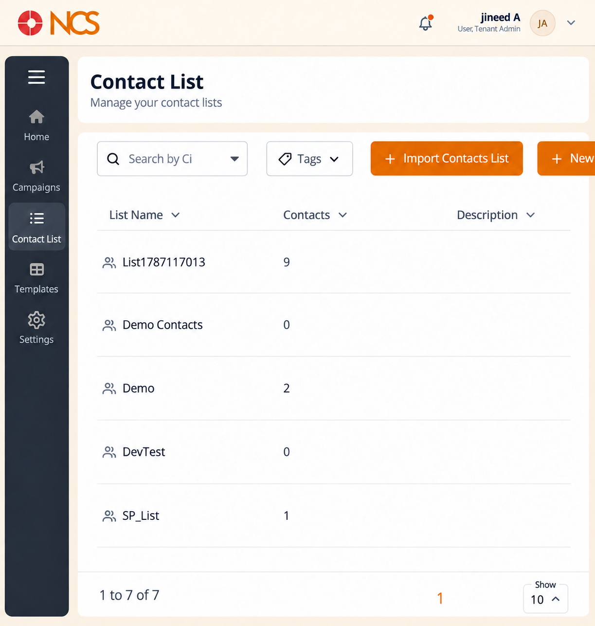 BRD 3.1 Manage قائمة جهات الاتصالs