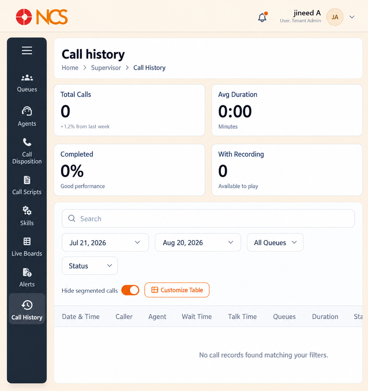 SUP 8.1 Supervisor Call History