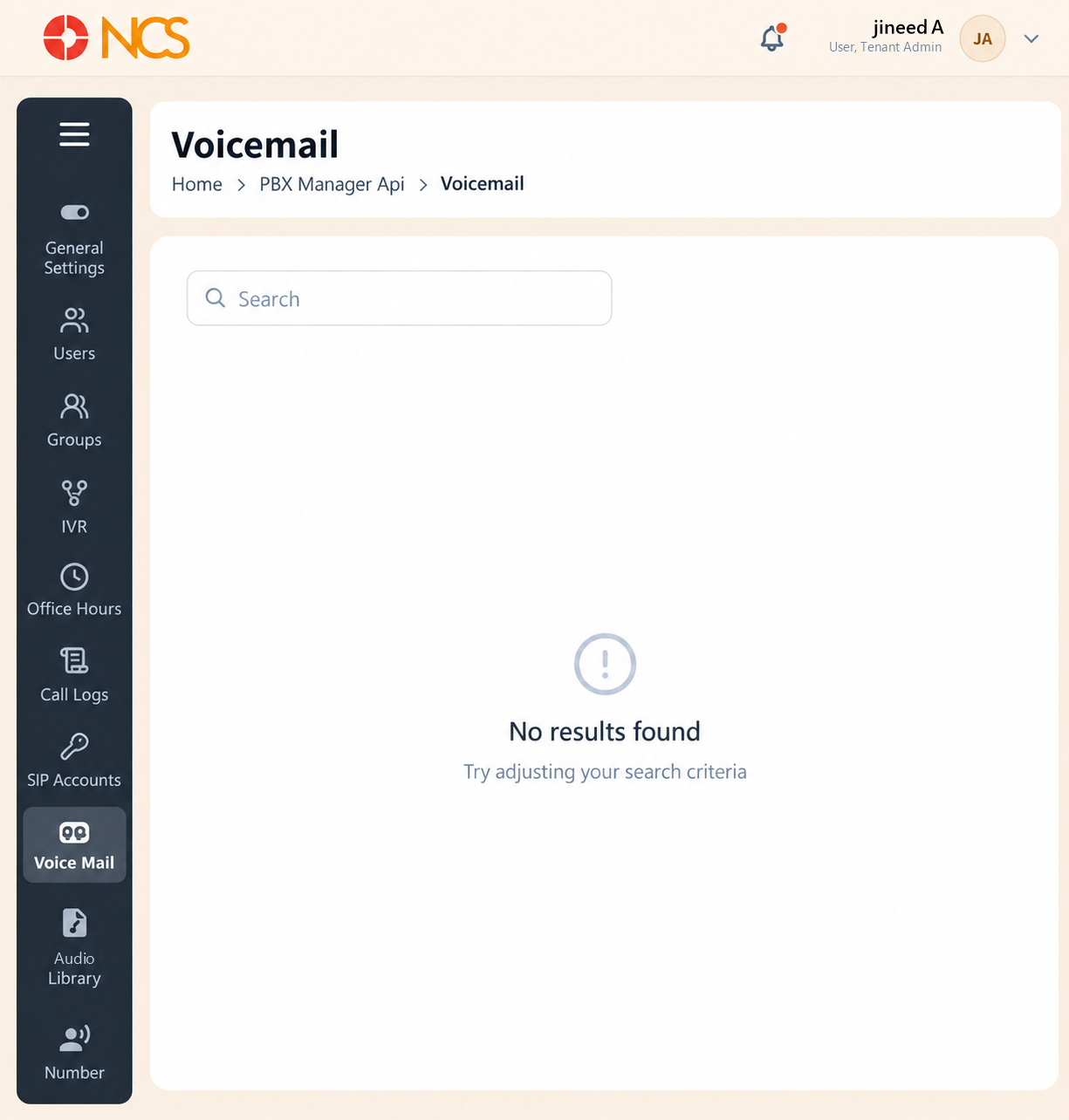 PBX 8 Voice Mail Administration
