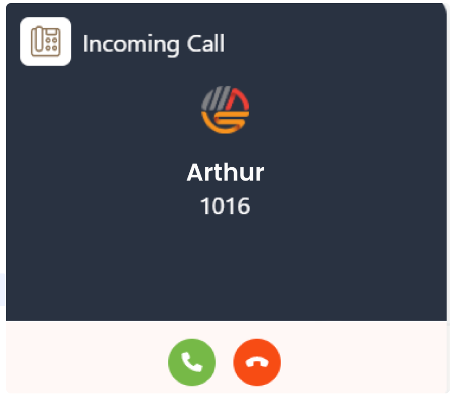 Incoming Call Modal