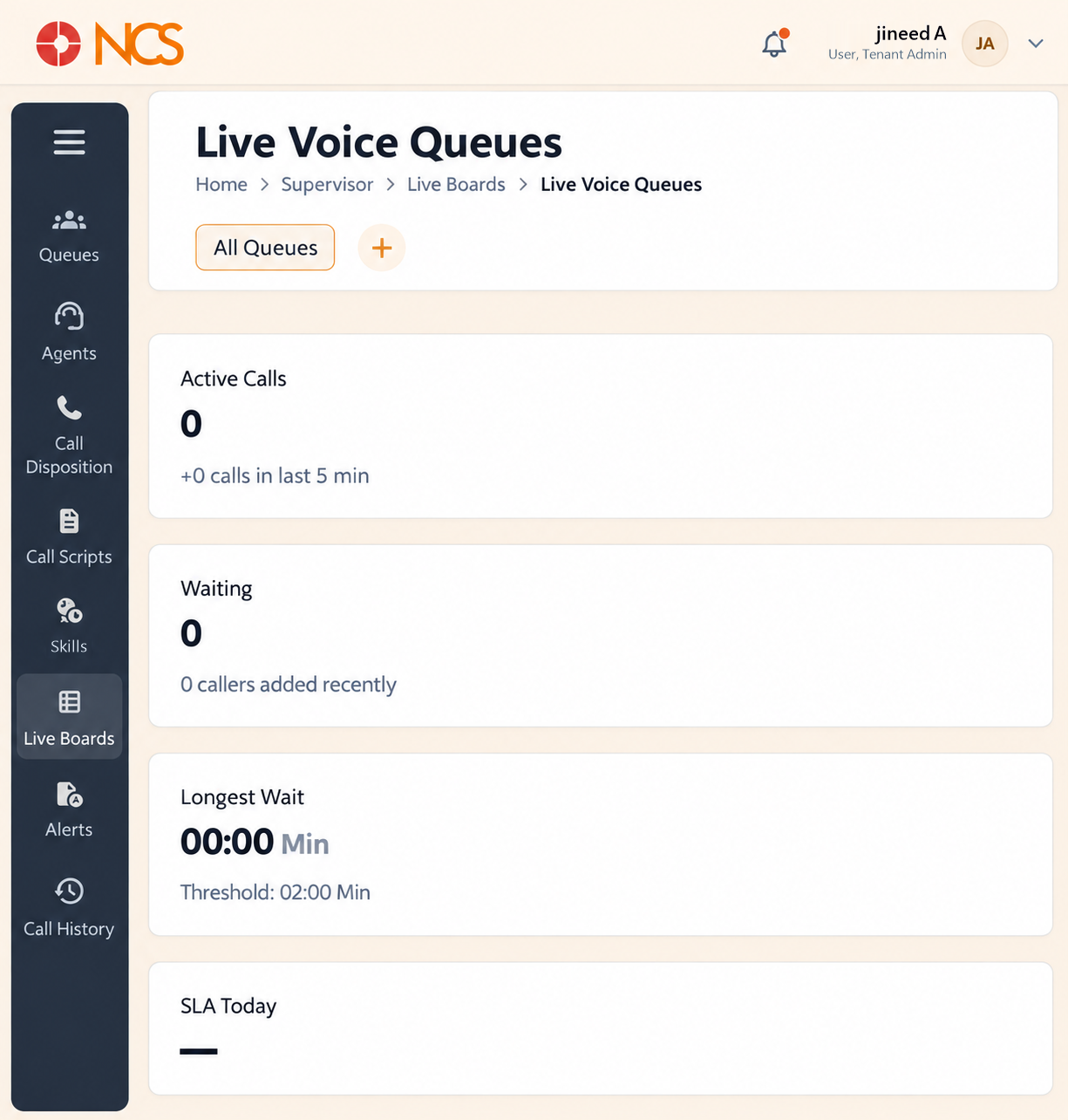 SUP 6.1 Live Voice Fichiers d'attente Board