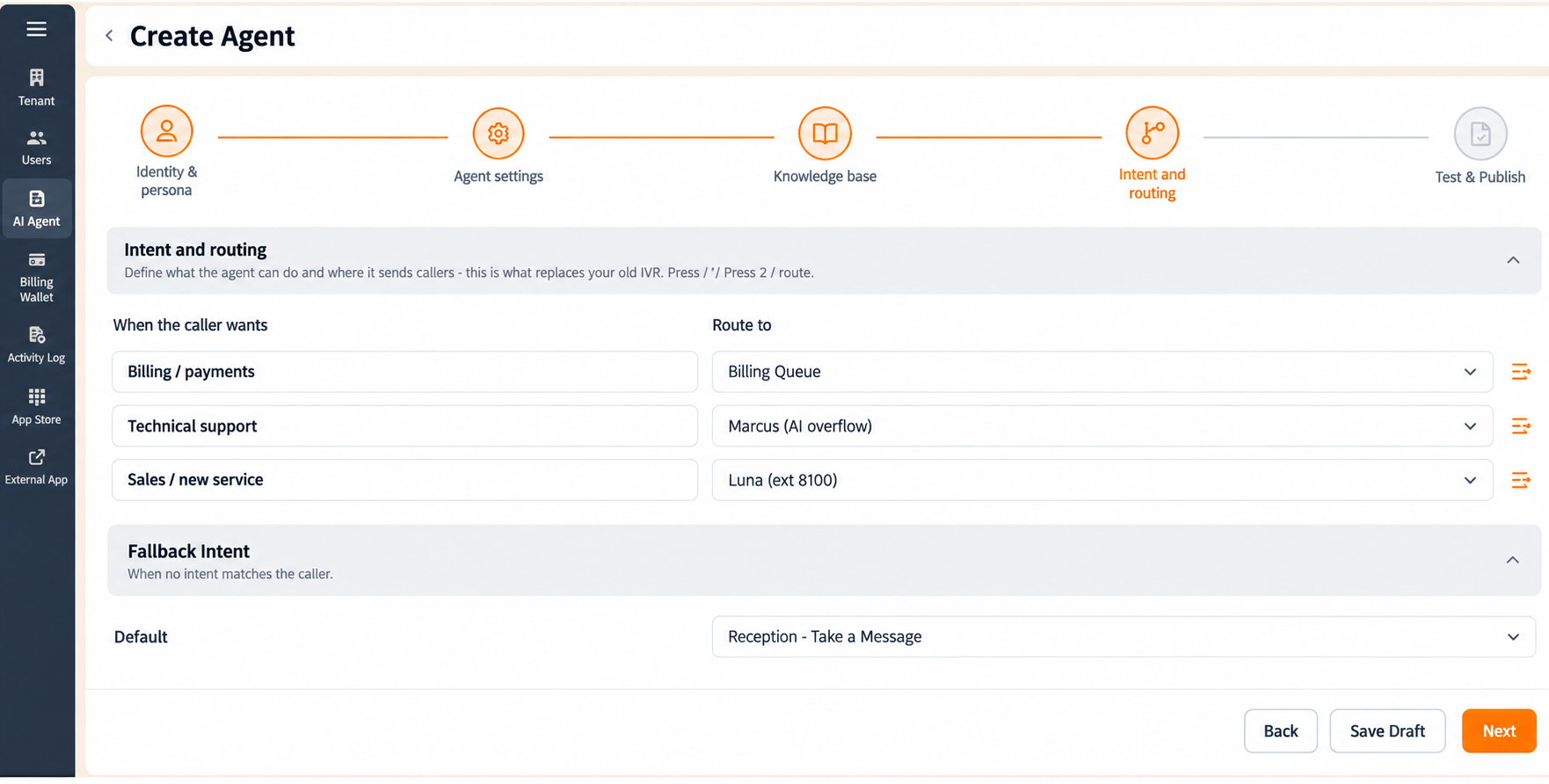 Stage 4 Intent and Routing