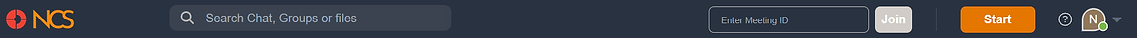 NCS One Dashboard top bar