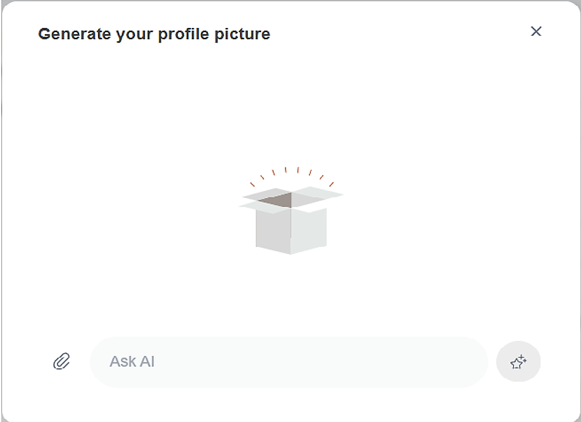 Generate your profile picture modal