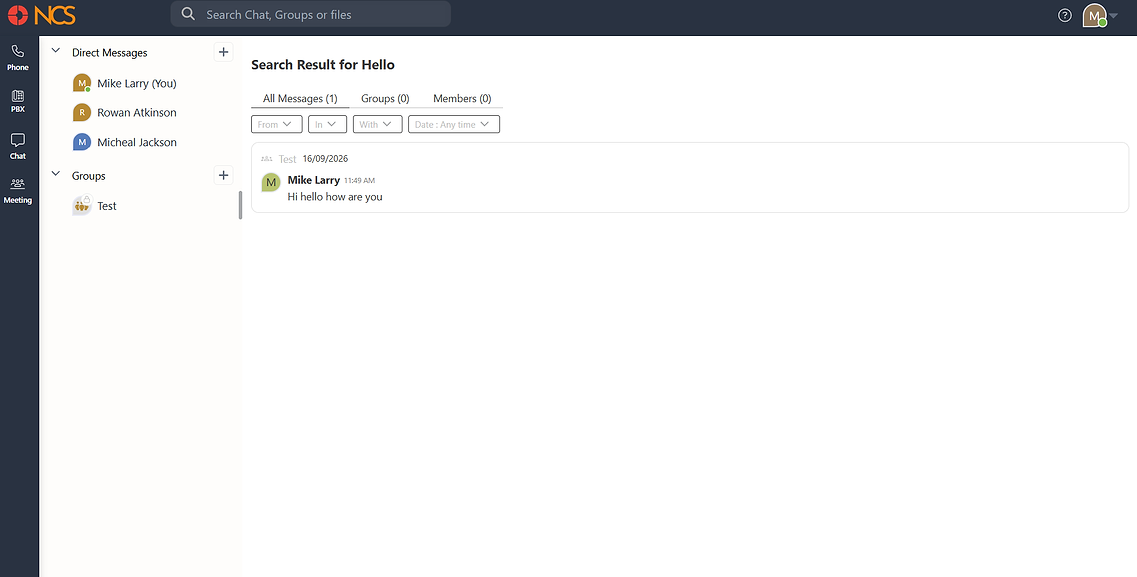 Search results for a keyword