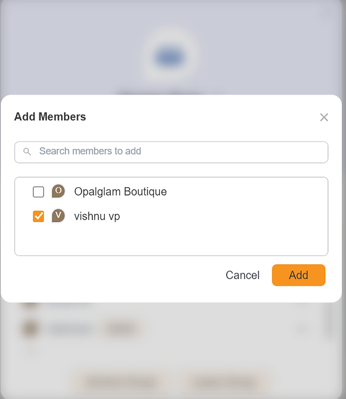 Add Members modal