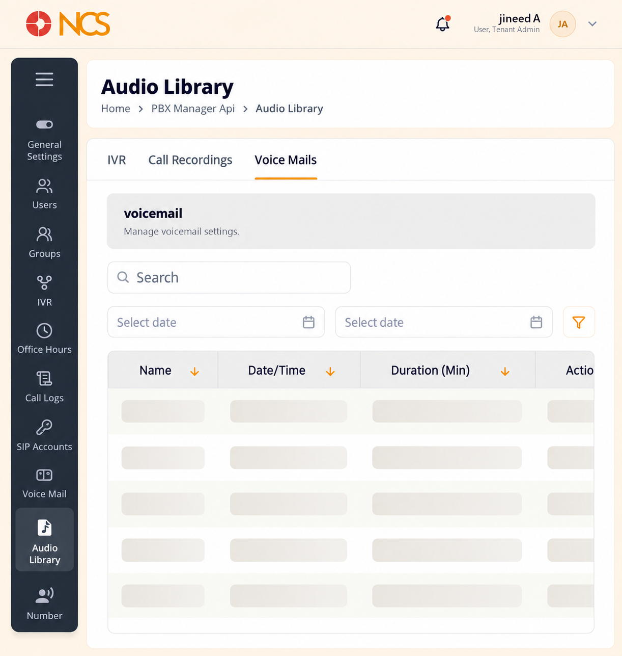 PBX 9.3 Voicemail Audio