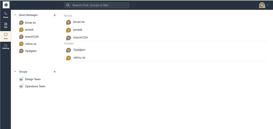 New Chat pop up for Direct Messages